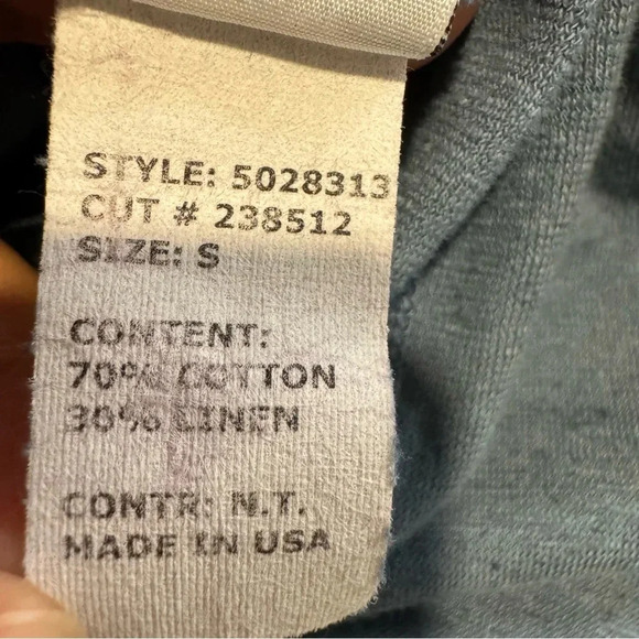 Cut Loose Cardigan Open Front Draped Cotton Linen Blend Lagenlook S - Picture 5 of 5